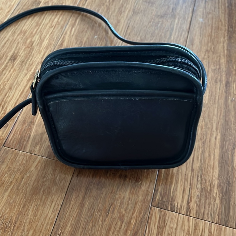 Vintage Coach Black Leather Hadley Crossbody Bag Purse 9935 Made in USA